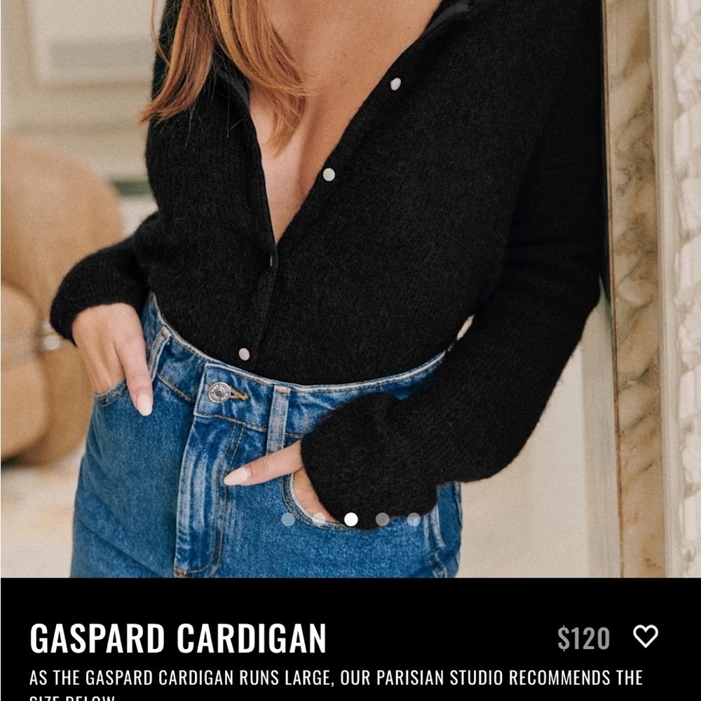 Sezane Black gaspard Cardigan, excellent condition!